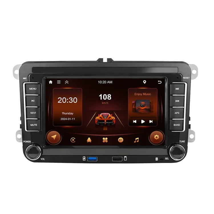 เครื่องเล่นขนาดใหญ่สำหรับ Volkswagen/Skoda 2+64G หน้าจอใหญ่ รองรับ Carplay, Android, ระบบนำทาง, กล้องถอยหลัง เครื่องรวม 2+64G
