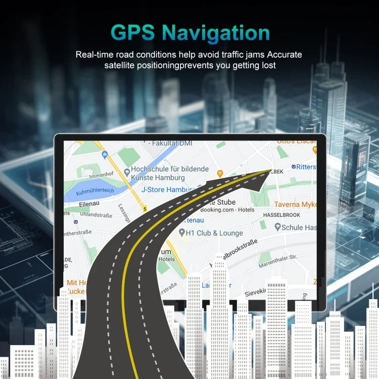 เครื่องนำทางหน้าจอใหญ่ 13.1 นิ้ว 4+64G Android พร้อมแอปแผนที่สากล / Carplay / กล้องถอยหลัง, 13.1 นิ้ว