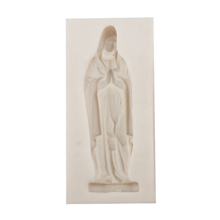 แม่พิมพ์เค้กฟองดองซิลิโคน Virgin Mary DIY แม่พิมพ์ช็อกโกแลตดินปั้น เครื่องมืออบขนม