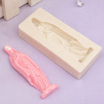 แม่พิมพ์เค้กฟองดองซิลิโคน Virgin Mary DIY แม่พิมพ์ช็อกโกแลตดินปั้น เครื่องมืออบขนม