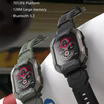 นาฬิกาอัจฉริยะ C20Plus หน้าจอ 1.81 นิ้ว ติดตามสุขภาพ กันน้ำ บลูทูธ โทรได้ สีเขียวลายพราง