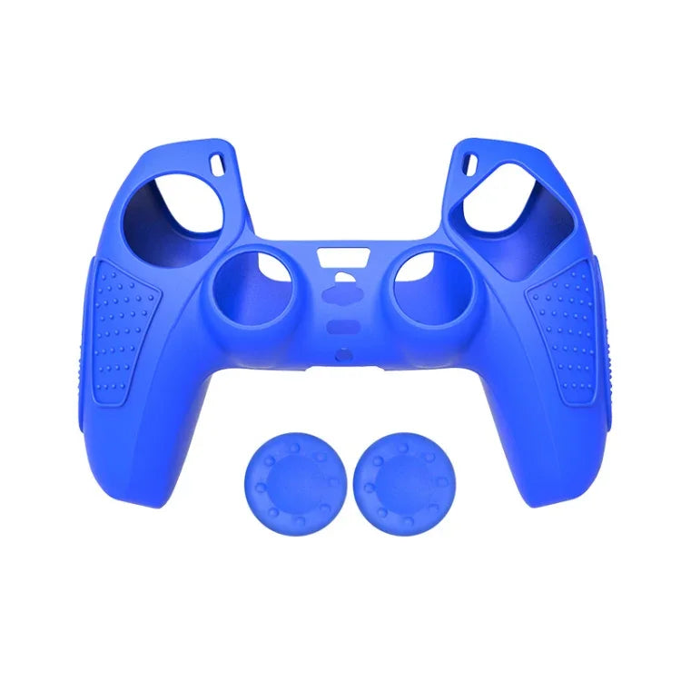 เคสซิลิโคนป้องกันสำหรับจอยเกม PS5 ป้องกันลื่น ซอฟต์ซิลิโคน สีขาว น้ำเงิน ดำ สีขาว+หมวก 2 ชิ้น น้ำเงิน+หมวก 2 ชิ้น ดำ+หมวก 2 ชิ้น สีขาว+หมวก 8 ชิ้น น้ำเงิน+หมวก 8 ชิ้น ดำ+หมวก 8 ชิ้น