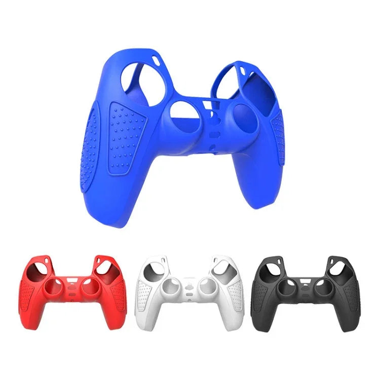 เคสซิลิโคนป้องกันสำหรับจอยเกม PS5 ป้องกันลื่น ซอฟต์ซิลิโคน สีขาว น้ำเงิน ดำ สีขาว+หมวก 2 ชิ้น น้ำเงิน+หมวก 2 ชิ้น ดำ+หมวก 2 ชิ้น สีขาว+หมวก 8 ชิ้น น้ำเงิน+หมวก 8 ชิ้น ดำ+หมวก 8 ชิ้น