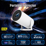 โปรเจคเตอร์อัจฉริยะ HY300 PRO ระบบ Android 11.0 ความสว่าง 160 ลูเมน แบบพกพา, ปลั๊ก EU, ปลั๊ก US, ปลั๊ก UK, ปลั๊ก AU