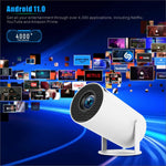 โปรเจคเตอร์อัจฉริยะ HY300 PRO ระบบ Android 11.0 ความสว่าง 160 ลูเมน แบบพกพา, ปลั๊ก EU, ปลั๊ก US, ปลั๊ก UK, ปลั๊ก AU