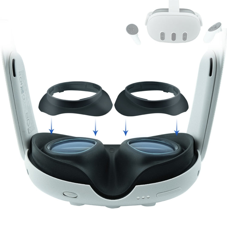 สำหรับ Meta Quest 3 กรอบป้องกันเลนส์แว่น VR ป้องกันแว่นของคุณจากรอยขีดข่วนเลนส์ VR