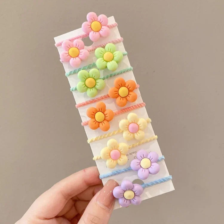 10 ชิ้น /ชุด ที่คาดผมน่ารักสำหรับเด็ก วงแหวนผมเด็กเล็กไม่แตกหัก ดอกไม้ 1, อะโวคาโด, ผลไม้และผัก, ดอกไม้ 2, ดอกไม้แปดกลีบสีสันสดใส, ลูกกวาดสีชมพู, สัตว์กบ, ไอศกรีม, ผลไม้แตงโม, ดอกเดซี่ใส, สีครีม