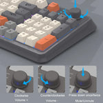 คีย์บอร์ดกลไกไร้สาย Bluetooth สองโหมด XUNSVFOX K94 สำหรับเล่นเกม สำนักงาน และแล็ปท็อป