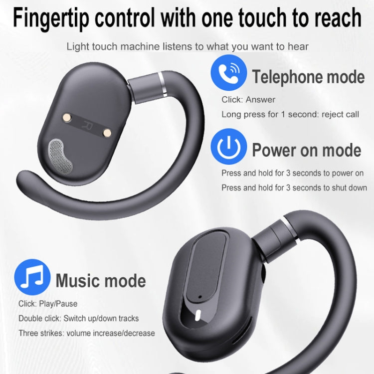 Hanger Type Stereo Outside Sound Bluetooth Earphones With Charging Bin