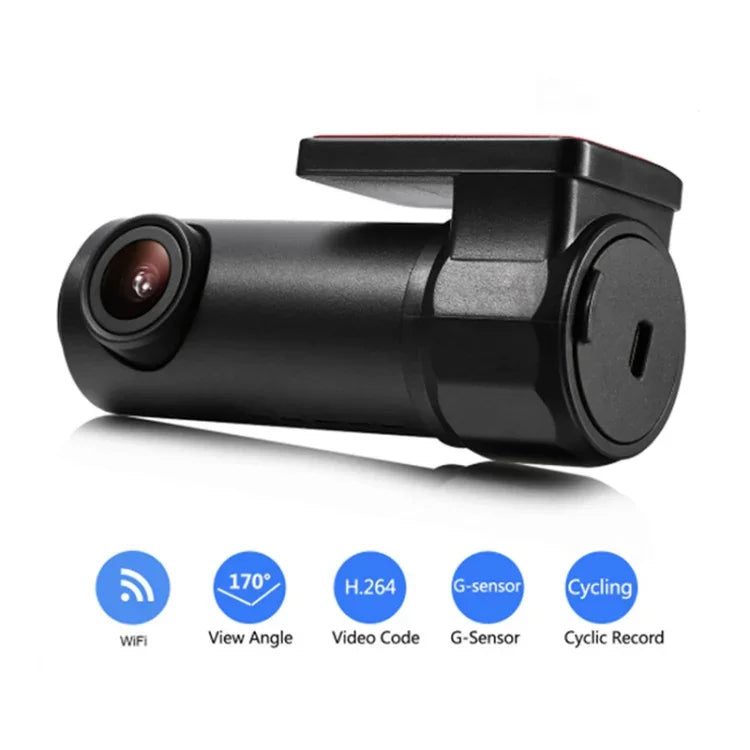 S600 กล้องติดรถยนต์ WiFi 1080P เลนส์มุมกว้าง 170 องศา ซ่อนกล้องบันทึกวิดีโอรถยนต์