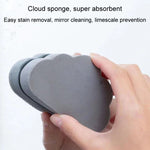 Clouds Type Absorbent Sponge Cleaner Bathroom Washbasin Limescale Preventive Cleaning Brush, Gray