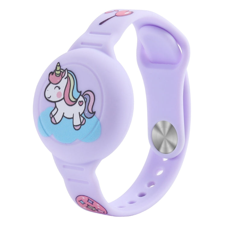 สำหรับ AirTag รุ่นที่ 2 / AirTag รุ่นที่ 1 สายรัดนาฬิกาการ์ตูน ตัวติดตาม เคสซิลิโคนป้องกัน อุปกรณ์ป้องกันการสูญหาย
