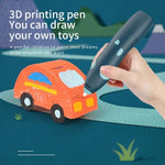ชุดปากกาเขียนภาพ 3D ไร้สายชาร์จ USB อุณหภูมิต่ำ สำหรับเด็ก DIY
