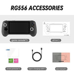 เครื่องเล่นเกมพกพา ANBERNIC RG556 ระบบ Android 13 หน้าจอ AMOLED 5.48 นิ้ว WIFI Bluetooth ผู้เล่นเกม, 128GB+128GB, 128GB+256GB