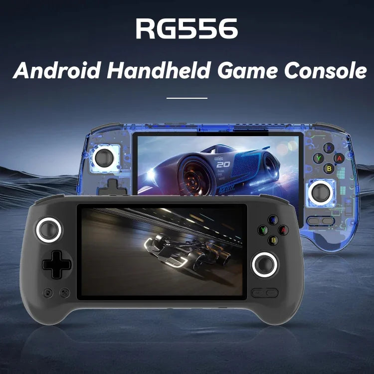 เครื่องเล่นเกมพกพา ANBERNIC RG556 ระบบ Android 13 หน้าจอ AMOLED 5.48 นิ้ว WIFI Bluetooth ผู้เล่นเกม, 128GB+128GB, 128GB+256GB