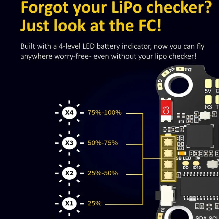 บารอมิเตอร์ Lipo 3-6S สำหรับโดรน RC, SpeedyBee BLS 50A ESC 4-in-1