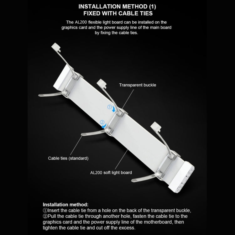 สายไฟ AOSOR Al200 Neon สำหรับคอมพิวเตอร์ เมนบอร์ด การ์ดจอ สายไฟตกแต่งเรืองแสง รุ่น AL200