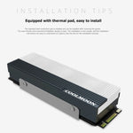 COOLMOON CM-M2A พัดลมระบายความร้อนสำหรับ M.2 2280 SSD 5V ARGB ฮีทซิงค์สำหรับฮาร์ดไดรฟ์ รุ่น CM-M2A