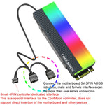 COOLMOON CM-M2A พัดลมระบายความร้อนสำหรับ M.2 2280 SSD 5V ARGB ฮีทซิงค์สำหรับฮาร์ดไดรฟ์ รุ่น CM-M2A