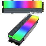 COOLMOON CM-M2A พัดลมระบายความร้อนสำหรับ M.2 2280 SSD 5V ARGB ฮีทซิงค์สำหรับฮาร์ดไดรฟ์ รุ่น CM-M2A