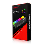 COOLMOON CM-M2A พัดลมระบายความร้อนสำหรับ M.2 2280 SSD 5V ARGB ฮีทซิงค์สำหรับฮาร์ดไดรฟ์ รุ่น CM-M2A