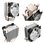 COOLMOON Frost พัดลม CPU ท่อทองแดงคู่ สำหรับคอมพิวเตอร์ตั้งโต๊ะ ระบบระบายความร้อนด้วยอากาศ AMD เงียบ รุ่น P2 Magic Moon Edition พัดลมเดี่ยว, P22 Magic Moon Edition พัดลมคู่, P2 Streamline Edition พัดลมเดี่ยว, P22 Streamline Edition พัดลมคู่