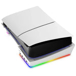 สำหรับ Sony PS5 Slim IPEGA PG-P5S021 ขาตั้งแนวนอนพร้อมไฟ RGB และ USB HUB 4 ช่อง สีขาว