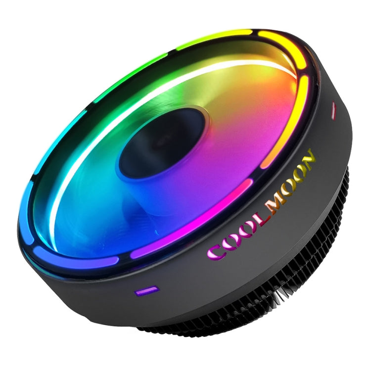 พัดลมระบายความร้อน CPU COOLMOON สำหรับเดสก์ท็อป เปลี่ยนสีอัตโนมัติ รองรับหลายแพลตฟอร์ม เงียบ, CM-BF-RGB