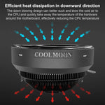 พัดลมระบายความร้อน CPU COOLMOON สำหรับเดสก์ท็อป เปลี่ยนสีอัตโนมัติ รองรับหลายแพลตฟอร์ม เงียบ, CM-BF-RGB