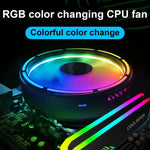 พัดลมระบายความร้อน CPU COOLMOON สำหรับเดสก์ท็อป เปลี่ยนสีอัตโนมัติ รองรับหลายแพลตฟอร์ม เงียบ, CM-BF-RGB