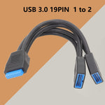 สายต่อขยาย USB3.0 19 พิน สำหรับเมนบอร์ดคอมพิวเตอร์ ยาว 21 ซม. 19 พิน