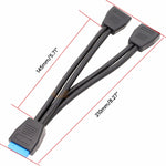 สายต่อขยาย USB3.0 19 พิน สำหรับเมนบอร์ดคอมพิวเตอร์ ยาว 21 ซม. 19 พิน