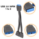 สายต่อขยาย USB3.0 19 พิน สำหรับเมนบอร์ดคอมพิวเตอร์ ยาว 21 ซม. 19 พิน