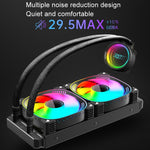 พัดลมระบายความร้อน CPU แบบน้ำ COOLMOON CM-YM-240T รุ่นเลนส์ดิจิทัล ARGB พร้อมแสดงอุณหภูมิ, CM-YM-240T
