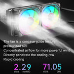 พัดลมระบายความร้อน CPU แบบน้ำ COOLMOON CM-YM-240T รุ่นเลนส์ดิจิทัล ARGB พร้อมแสดงอุณหภูมิ, CM-YM-240T