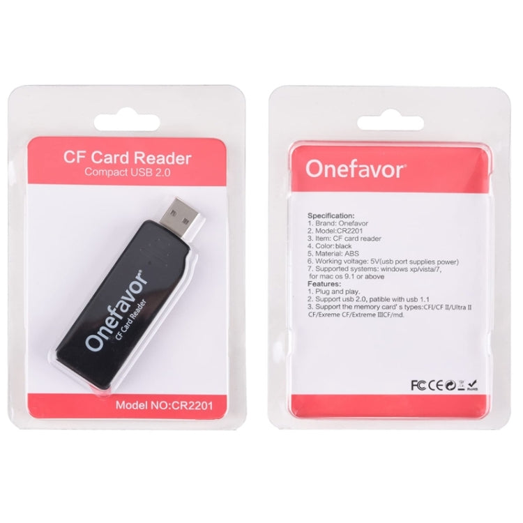 เครื่องอ่านการ์ด CF ความเร็วสูง USB2.0 Onefavor, เครื่องอ่านการ์ด CF