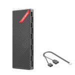 พัดลมเคส COOLMOON AM10 ARGB+PWM แบบพอร์ตคู่ 10 ช่อง พร้อมตัวควบคุมอุณหภูมิ 5V 3 พิน HUB