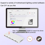 พัดลมเคส COOLMOON AM10 ARGB+PWM แบบพอร์ตคู่ 10 ช่อง พร้อมตัวควบคุมอุณหภูมิ 5V 3 พิน HUB