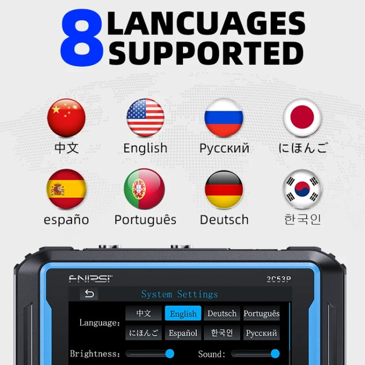 FNIRSI 2C53P ออสซิลโลสโคปดิจิทัลจอแบนสองช่องมัลติมิเตอร์ เครื่องกำเนิดสัญญาณ 3 ใน 1, 2C53P