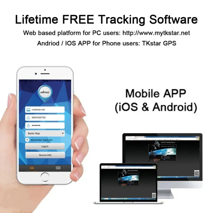 TKSTAR TK915 เครื่องติดตาม GPS รถยนต์กันขโมย 4G ความถี่สี่ช่อง, 4G