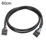 สายต่อขยาย USB2.0 9 พิน สำหรับเมนบอร์ด สายหุ้มเกราะคู่ 26AWG ยาว 20 ซม., 30 ซม., 50 ซม., 60 ซม.