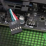 สายต่อขยาย USB2.0 9 พิน สำหรับเมนบอร์ด สายหุ้มเกราะคู่ 26AWG ยาว 20 ซม., 30 ซม., 50 ซม., 60 ซม.