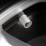 4pcs /Set Zinc Alloy Car Tire Modified Valve Cap, Black, Silver
