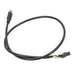 สายข้อมูล USB 9 พิน เป็น Type-C แบบตรง สำหรับเมนบอร์ด สายหุ้มเกราะคู่ ยาว 50 ซม.