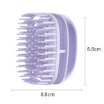 Silicone Shampoo Brush Clean Scalp Massage Brush Wet And Dry Handheld Shampoo Comb