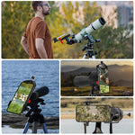 Tridaptor Digiscoping Adapter 3-Axis Telescope Phone Mount For Binocular Monocular Microscope, With Buetooth, Without Bluetooth
