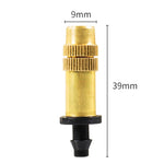 หัวฉีดพ่นละอองน้ำแบบมีหนาม 4/7mm 2 ชิ้น สำหรับการเกษตรและรดน้ำในเรือนกระจก หัวสีบรอนซ์
