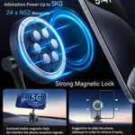 Center Console 360 Rotating Magnetic Car Phone Holder Zinc Alloy Automotive Navigation Bracket, Magnetic Holder