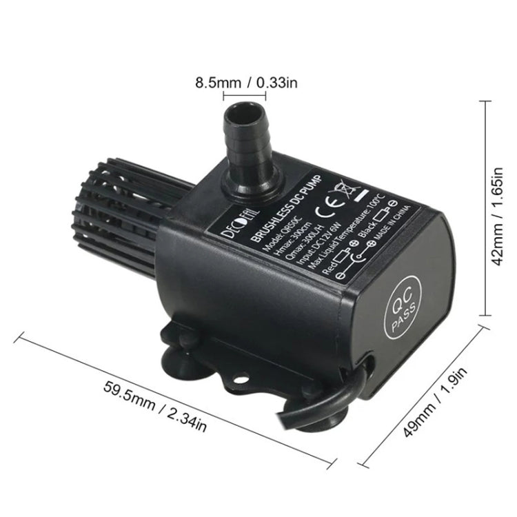 ปั๊มน้ำพ่นน้ำเย็นแบบไร้แปรงถ่าน DC12V รุ่น QR50C