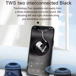 ลำโพงซับวูฟเฟอร์บลูทูธไร้สายแม่เหล็ก มินิพกพา TWS สำหรับโทรศัพท์มือถือ รุ่น CQ01 สีดำ CQ01 สีขาว